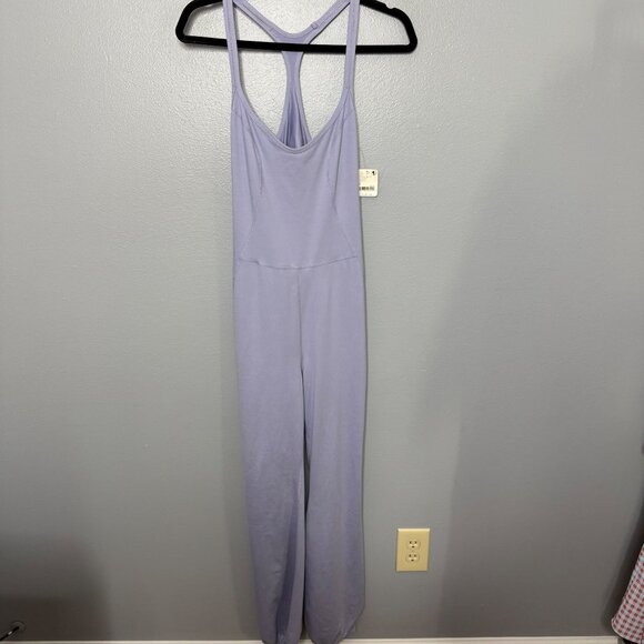 FREE PEOPLE MOVEMENT let's bounce jumpsuit in dusted cerulean size L - Picture 2 of 12